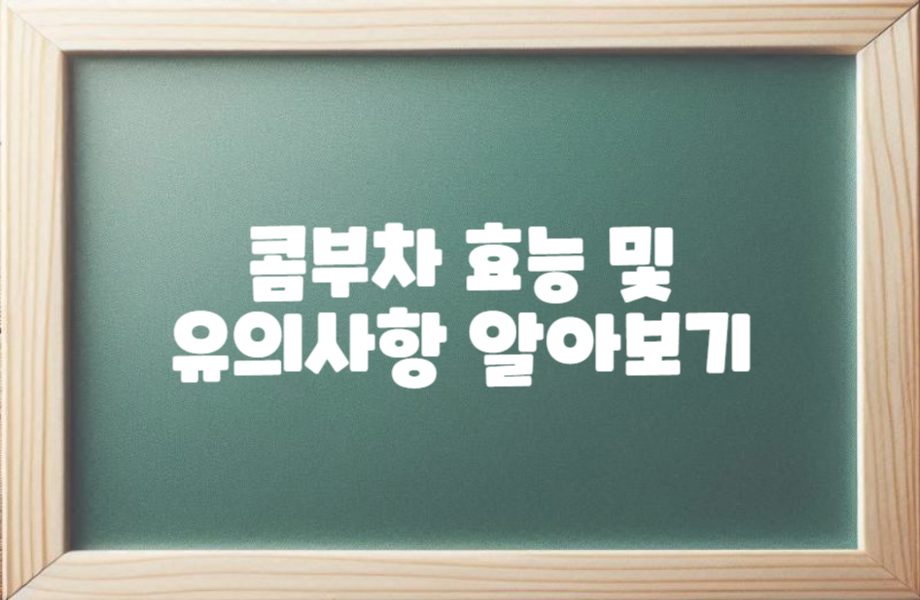 콤부차 효능 및 유의사항 1 콤부차 효능 및 유의사항 썸네일